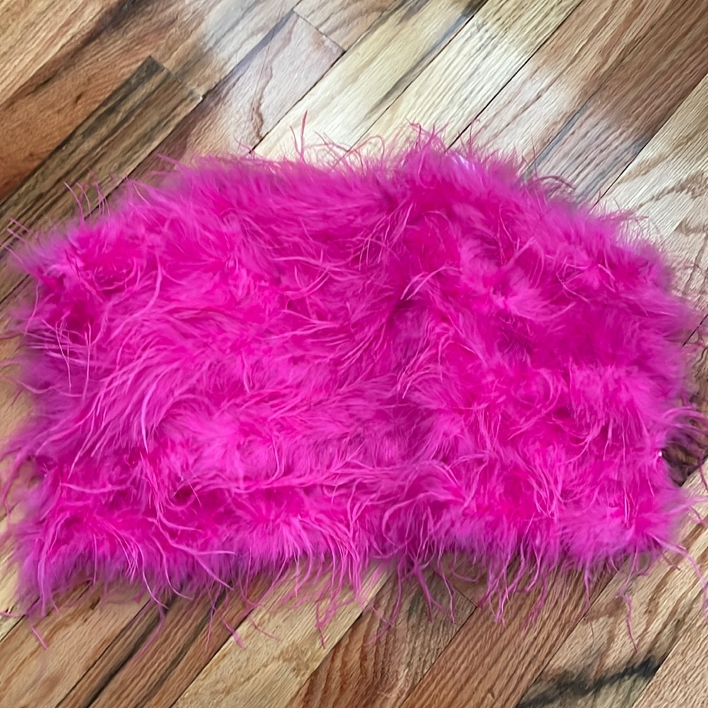Plus Nasty Gal Pink Feather Bandeau Top
